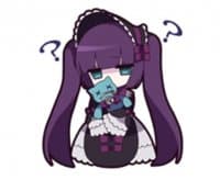 «Twin tail & Straight bangs girl Sticker! @Nekosticker» sticker set