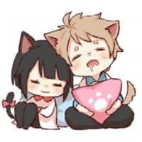 «dog&cat(catgirl side)» sticker set