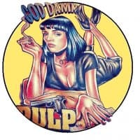 «tarantino» sticker set