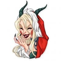 «Lady Krampus» sticker set