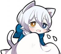 «White Kitten (2)» sticker set