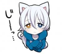 «White Kitten 1» sticker set