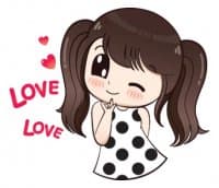«Boobib love love @kepolutaik» sticker set