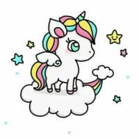 «– Ane Unicórnio()» sticker set