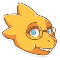 «Doctor Alphys» sticker set