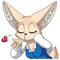 «Fenneko from Aggretsuko (by @SiDniTheFox)» sticker set
