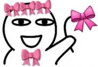 «bow» sticker set