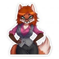 «FluffyFoxxyMilf» sticker set