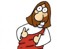 «Jesus Cartoon» sticker set
