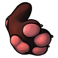 «Aura Fluere Hindpaw Pack» sticker set