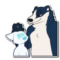 «TheBlueBadger» sticker set