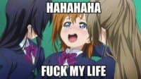 «Fuck my life» sticker set