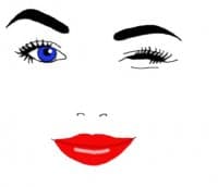«Cute face(nima)» sticker set