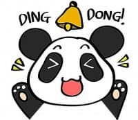 «Pink Panda» sticker set