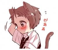 «Naughty cat ear boy» sticker set