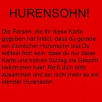«Hurensohncards» sticker set