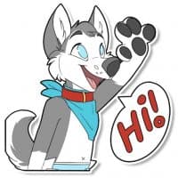 «HappyHusky» sticker set