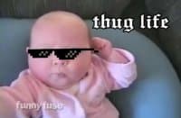 «Thug life» sticker set