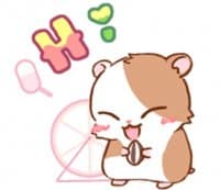 «Cute Hamster an Emoticon @Nekosticker» sticker set