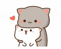 «Mochi–Mochi Peach Cat» sticker set