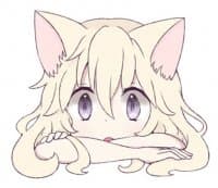 «White Cat Girl @Nekosticker» sticker set