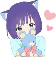 «CatGirl Sticker ENG (Dark) :: @line_stickers» sticker set