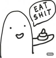 «ugly blob by delia» sticker set