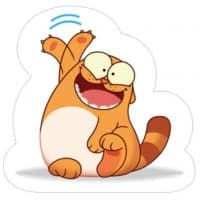 «All of Leg Cat» sticker set