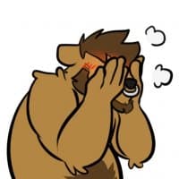 «Furry bear» sticker set