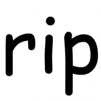 «rip» sticker set