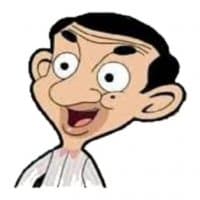 «mr bean the animated series» sticker set