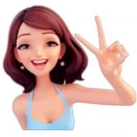 «Brunette» sticker set