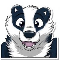 «Blue Badger» sticker set