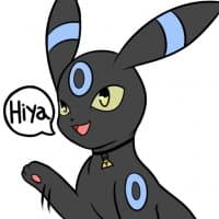 «ebony the umbreon» sticker set