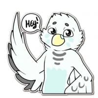 «Mochi The Bird by Citypound» sticker set