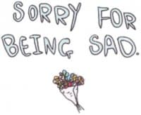 «sad» sticker set