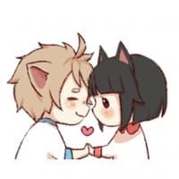 «dog&cat (dogboy side)» sticker set