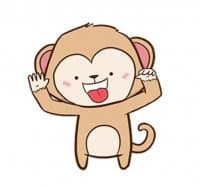 «Naughty Monkey» sticker set