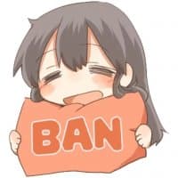 «ban» sticker set