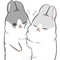 «Machiko Rabbit SK» sticker set