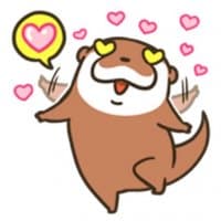 «Kotsumetti of Small-clawed otter 06» sticker set