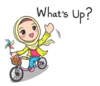 «Flower Hijab @tikelku» sticker set