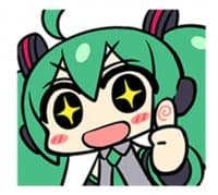 «Hatsune Miku and the Piapro Family @Nekosticker» sticker set