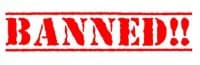 «Ban» sticker set