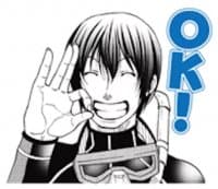 «GRAND BLUE sticker» sticker set