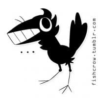«fishcrow» sticker set