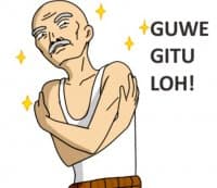 «@tikelmu Solihin Si Kakek Kekinian» sticker set
