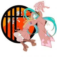 «Hatsune Miku Mandarine» sticker set