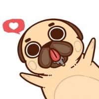 «PugliePug» sticker set
