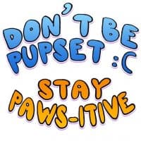 «Paws-itivity» sticker set